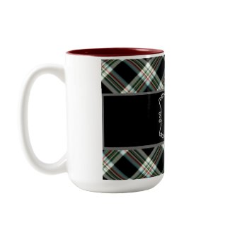 The Best Dad Black Tartan Mug