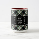 The Best Dad Black Tartan Mug mugs