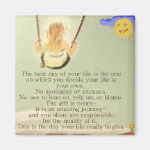 The best day of your life refrigerator magnet