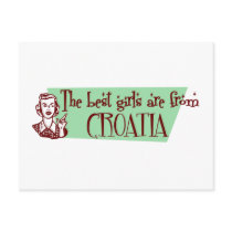 The Best Girls are from Croatia postcards