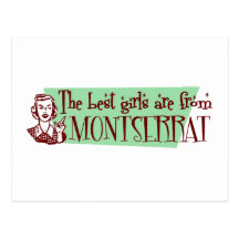 The Best Girls are from Montserrat Postcards