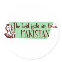 The Best Girls are from Pakistan stickers