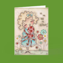 The Best Hugger - Greeting Card cards