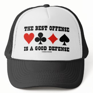 The Best Offense Is A Good Defense (Card Suits) hat