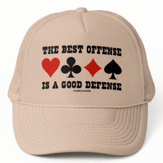 The Best Offense Is A Good Defense (Card Suits) hat