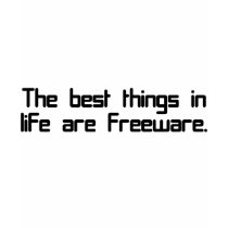 The best things in life are freeware t-shirts