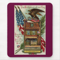 The Betsey Ross House, Eagle & Flag Mousepad