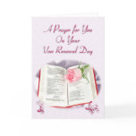 The Bible and rose prayer for vow renewal day Cards