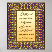 The Bible Describes a Faithful Friend Poster posters