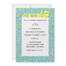 "THE BIG 40" 40th Birthday Invitation