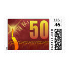 postcard - 50th birthday postage stamps - perfect postage for your party invitations