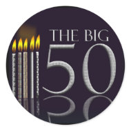 The Big 50 Black Birthday stickers sticker