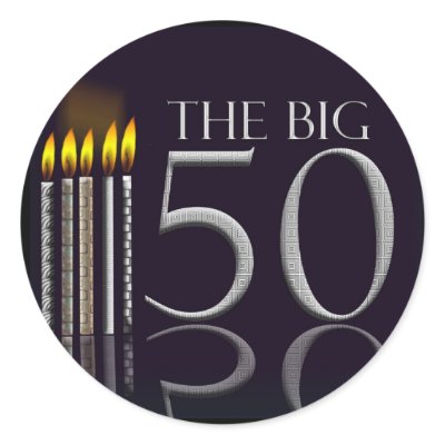 The Big 50 Black Birthday stickers sticker
