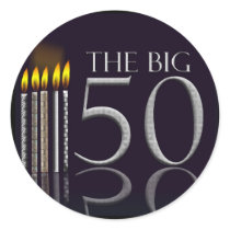 The Big 50 Black Birthday stickers by perfectpostage The Big 50 Black Birthday stickers
