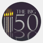 The Big 50 Black Birthday stickers