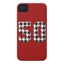 The Big 50 Houndstooth Print iPhone 4 Covers