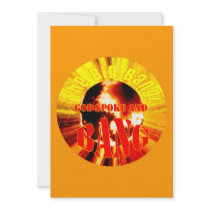 The Big Bang! God Spoke and BANG Personalized Invitations
