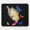 The Big Beige Butterfly Mousepad by Lotacats The Big Beige Butterfly Mousepad