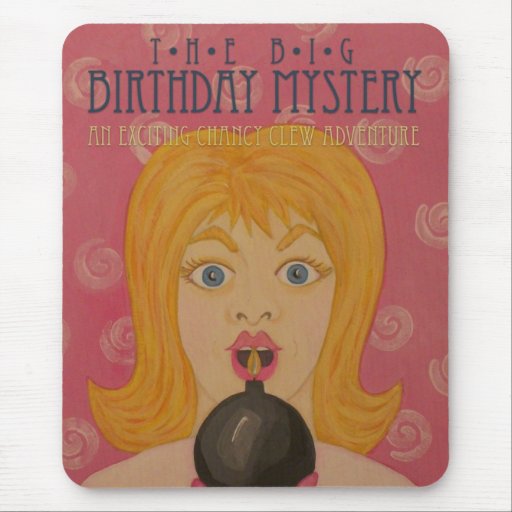 The Big Birthday Mystery: Funny Book Cover Art Mousepad