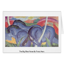 The Big Blue Horse By Franz Marc Cards