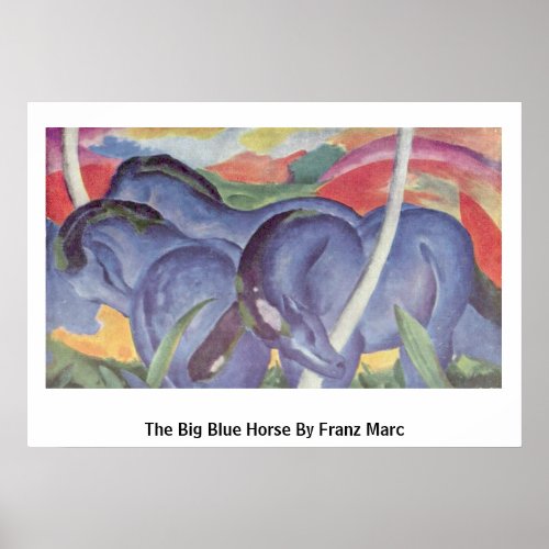 The Big Blue Horse By Franz Marc Posters