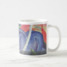 The Big Blue Horse By Marc Franz Coffee Mugs