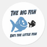 The big fish eats the little fish Funny Sticker