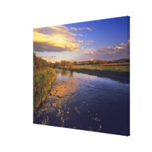 The Big Hole River at last light near Jackson Gallery Wrap Canvas