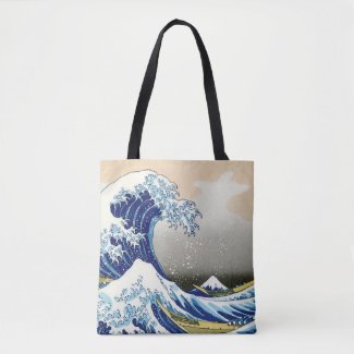 The Big Wave of Kanagawa Hokusai Katsushika art Tote Bag