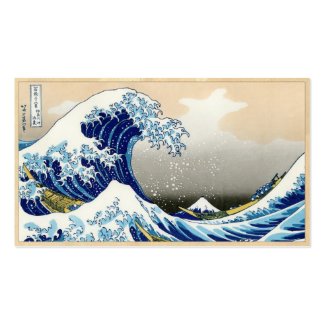 The big wave of Kanagawa Katsushika Hokusai art Business Card Template