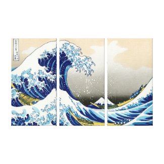 The big wave of Kanagawa Katsushika Hokusai Gallery Wrapped Canvas