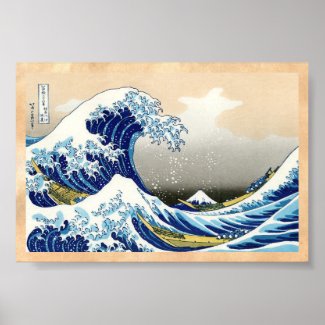 The big wave of Kanagawa Katsushika Hokusai Poster