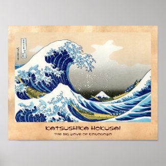 The big wave of Kanagawa Katsushika Hokusai Posters