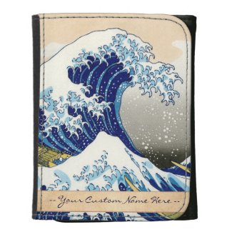 The big wave off Kanagawa Katsushika Hokusai art Wallets For Women