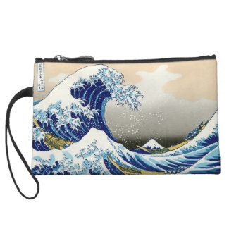 The big wave off Kanagawa Katsushika Hokusai Wristlets