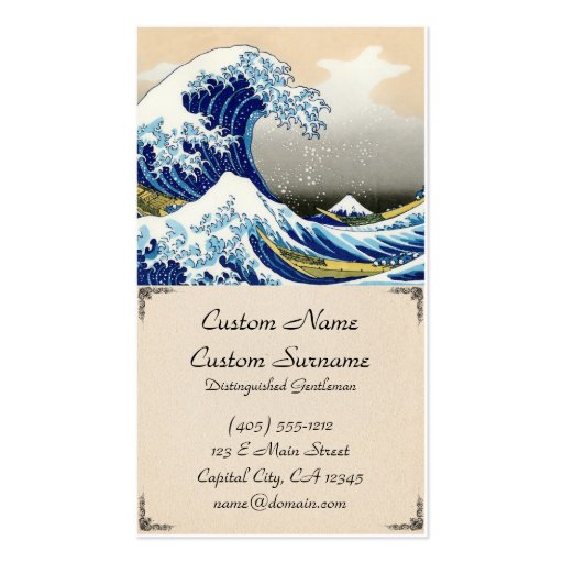 The big wave off Kanagawa Katsushika Hokusai Business Card