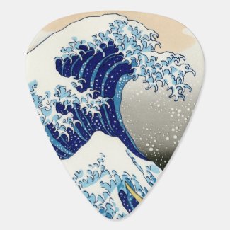 The big wave off Kanagawa Katsushika Hokusai Guitar Pick