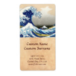 The big wave off Kanagawa Katsushika Hokusai Shipping Labels