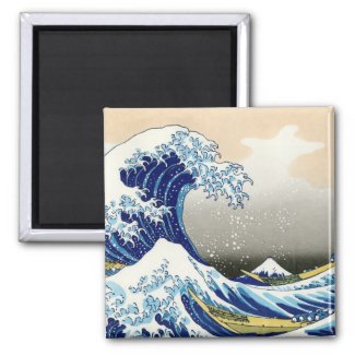 The big wave off Kanagawa Katsushika Hokusai Fridge Magnets