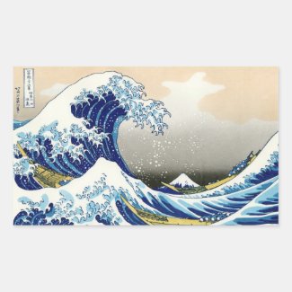 The big wave off Kanagawa Katsushika Hokusai Sticker