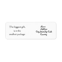 The biggest gift-address label
