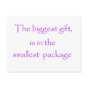 The biggest gift -postcard