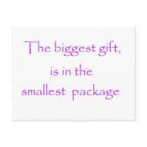 The biggest gift -postcard