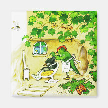 The Bird Barber Fridge Magnet