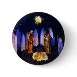 The Birth of Jesus Christ Bethlehem Nativity Scene Button