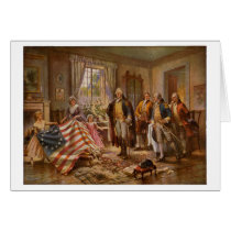 The Birth of Old Glory by Percy Moran c1917 Greeting Card