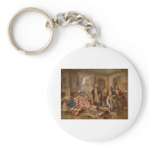 The Birth of Old Glory by Percy Moran c1917 Key Chain