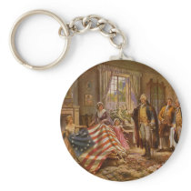 The Birth of Old Glory by Percy Moran Keychains