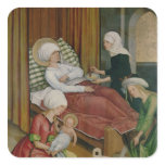 The Birth of the Virgin, c.1500 Square Stickers