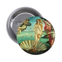 The Birth of Venus by Sandro Botticelli Pinback Button